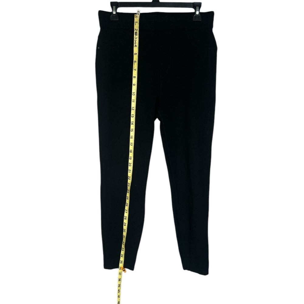 SPANX Black Leggings with Elastic Waistband, back pockets and Tapered Fit Sz L - Picture 3 of 9